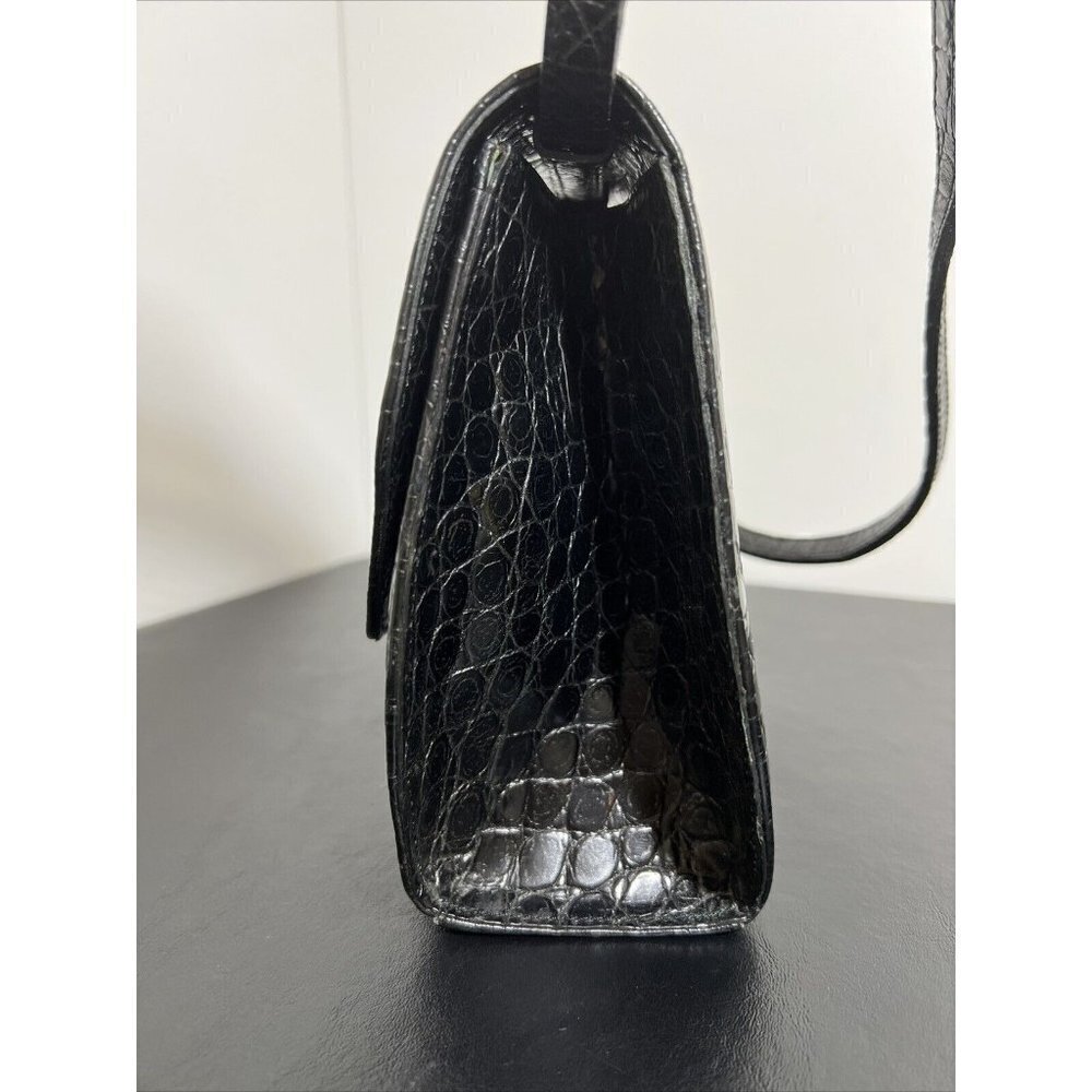 Vintage Albert Nipon Embossed Leather Crossbody B… - image 5